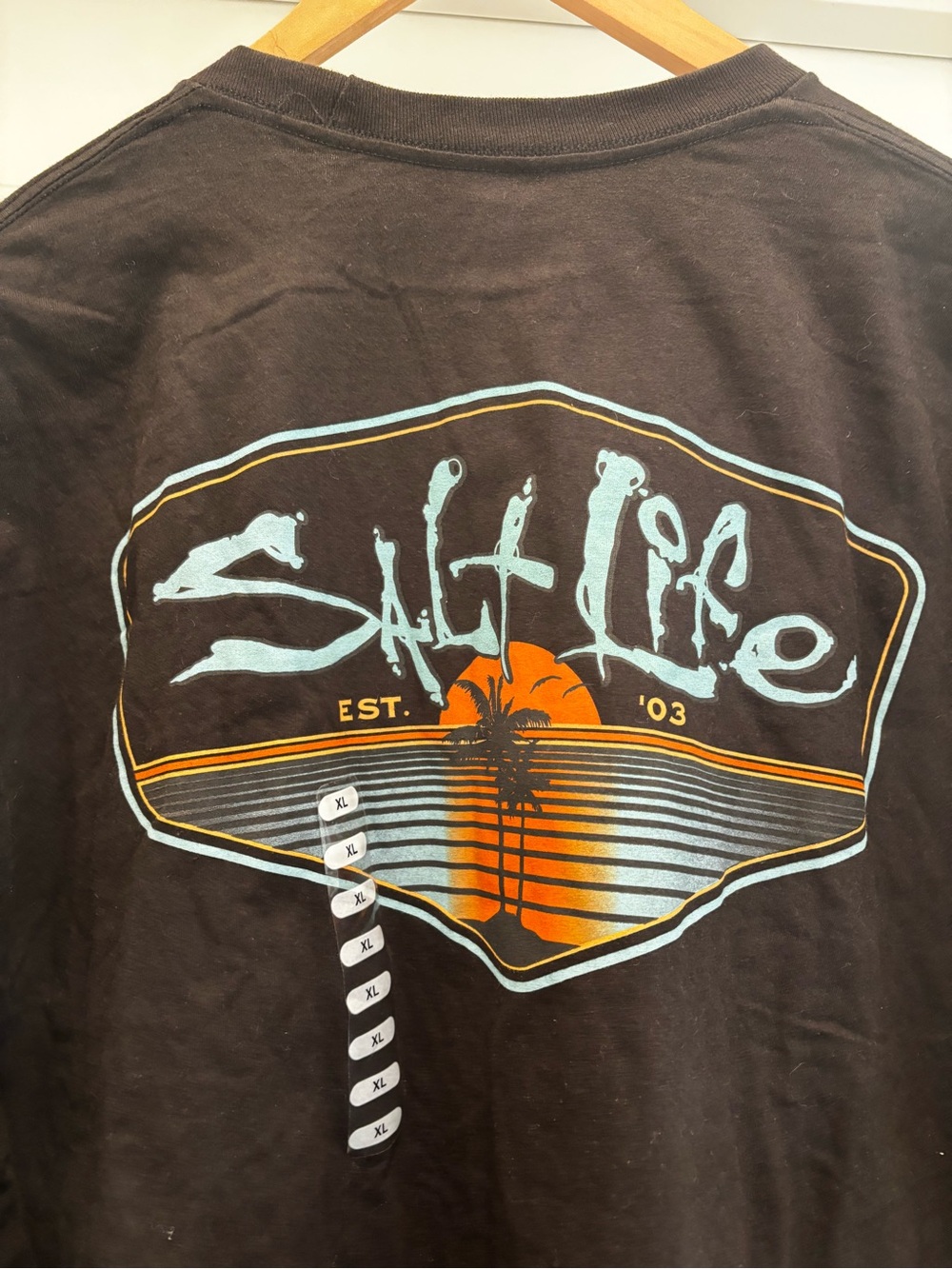 Salt Life Men's Black Graphic Tee-XL